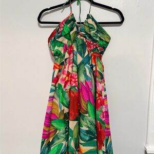 Floral Halter Midi Dress